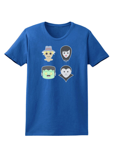 Four Lil Monsters - Halloween Design Womens Dark T-Shirt-Womens T-Shirt-TooLoud-Royal-Blue-X-Small-Davson Sales