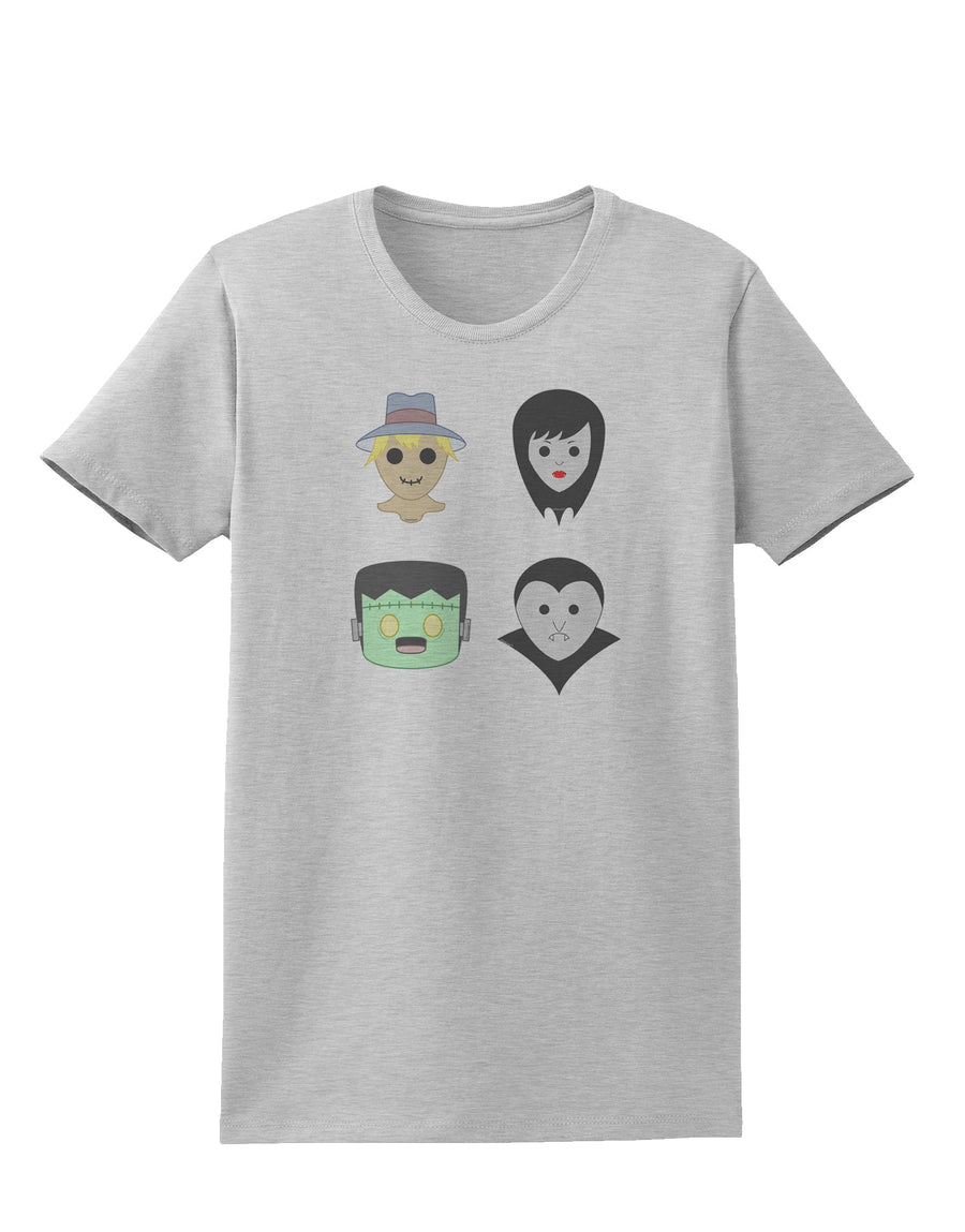 Four Lil Monsters - Halloween Design Womens T-Shirt-Womens T-Shirt-TooLoud-White-X-Small-Davson Sales