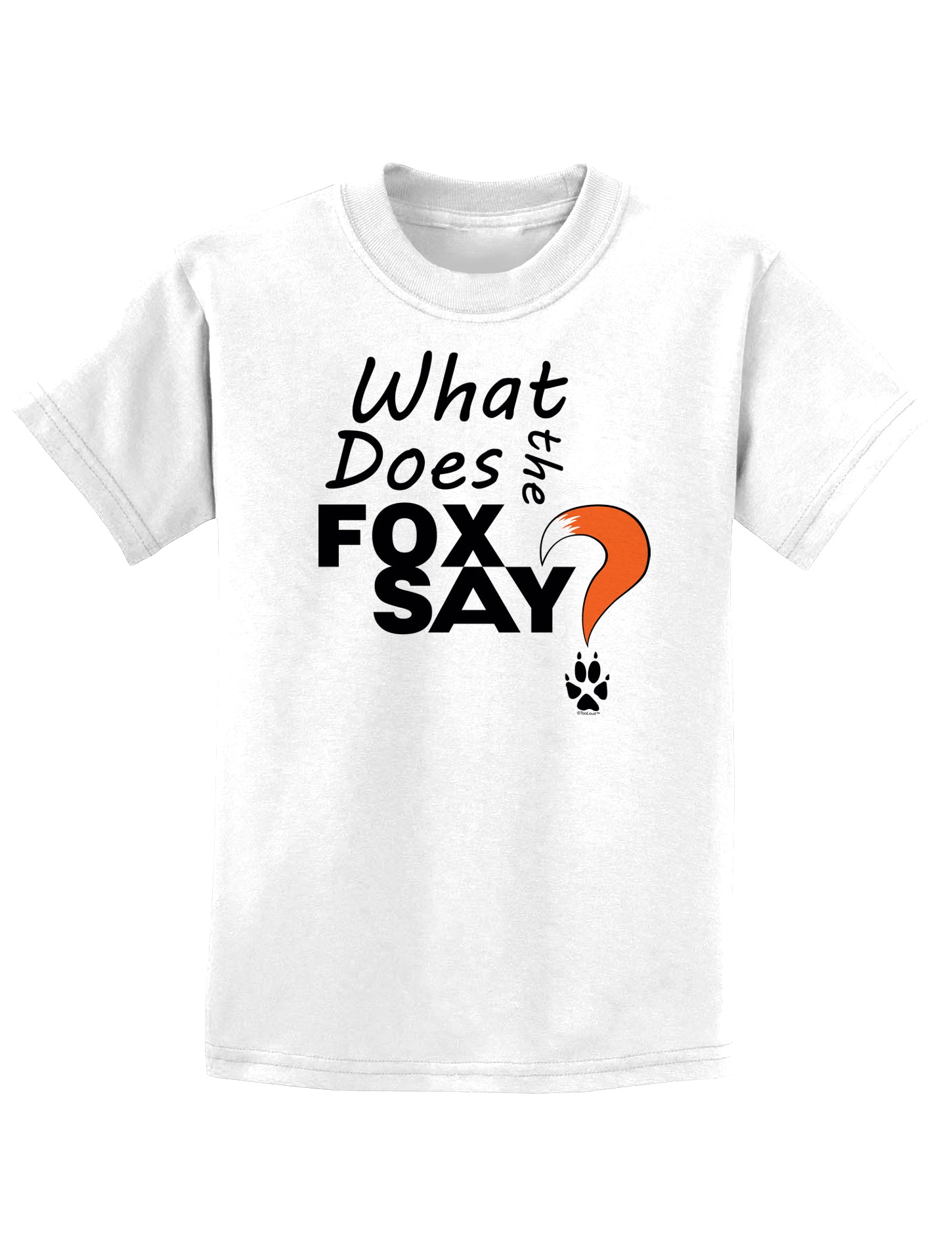 Fox Tail What Does The Fox Say Childrens Youth T-Shirt-TooLoud-White-X-Small-Davson Sales