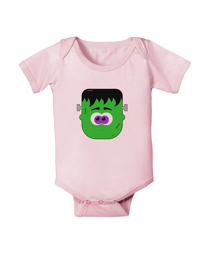 Frankenstein Face Halloween Baby Romper Bodysuit-Baby Romper-TooLoud-Light-Pink-06-Months-Davson Sales