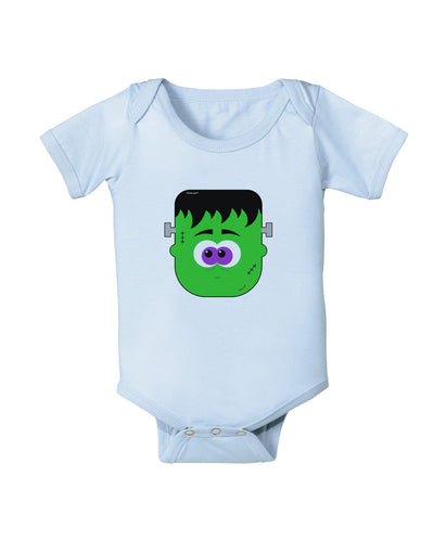 Frankenstein Face Halloween Baby Romper Bodysuit-Baby Romper-TooLoud-Light-Blue-06-Months-Davson Sales