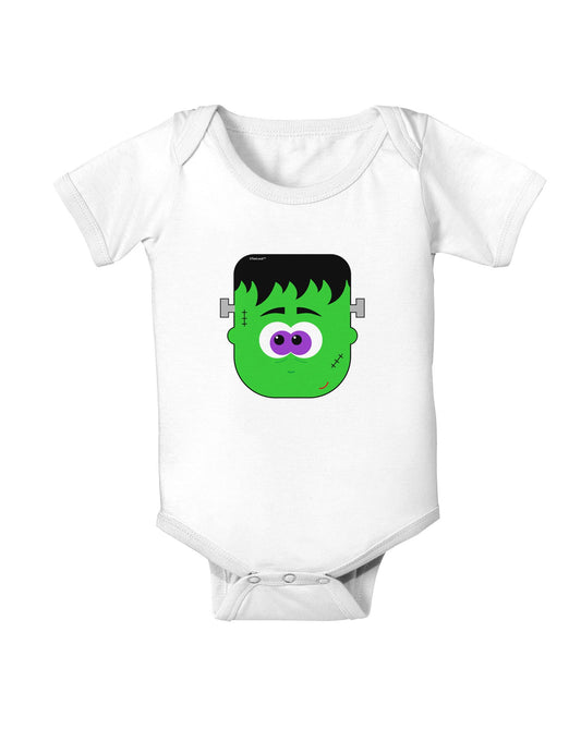 Frankenstein Face Halloween Baby Romper Bodysuit-Baby Romper-TooLoud-White-06-Months-Davson Sales
