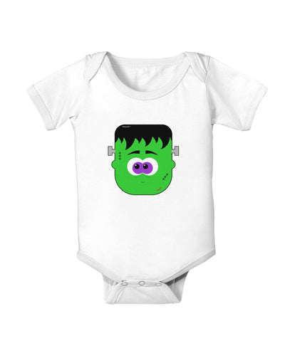 Frankenstein Face Halloween Baby Romper Bodysuit-Baby Romper-TooLoud-White-06-Months-Davson Sales