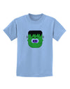 Frankenstein Face Halloween Childrens T-Shirt-Childrens T-Shirt-TooLoud-Light-Blue-X-Small-Davson Sales