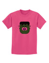 Frankenstein Face Halloween Childrens T-Shirt-Childrens T-Shirt-TooLoud-Sangria-X-Small-Davson Sales