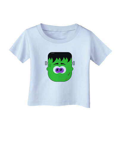 Frankenstein Face Halloween Infant T-Shirt-Infant T-Shirt-TooLoud-Light-Blue-06-Months-Davson Sales