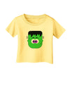 Frankenstein Face Halloween Infant T-Shirt-Infant T-Shirt-TooLoud-Daffodil-Yellow-06-Months-Davson Sales