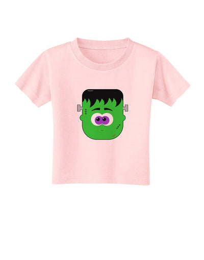 Frankenstein Face Halloween Toddler T-Shirt-Toddler T-Shirt-TooLoud-Light-Pink-2T-Davson Sales