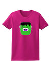 Frankenstein Face Halloween Womens Dark T-Shirt-TooLoud-Hot-Pink-Small-Davson Sales