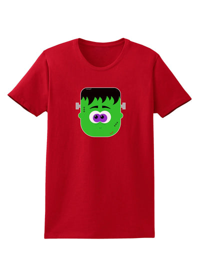 Frankenstein Face Halloween Womens Dark T-Shirt-TooLoud-Red-X-Small-Davson Sales