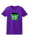 Frankenstein Face Halloween Womens Dark T-Shirt-TooLoud-Purple-X-Small-Davson Sales