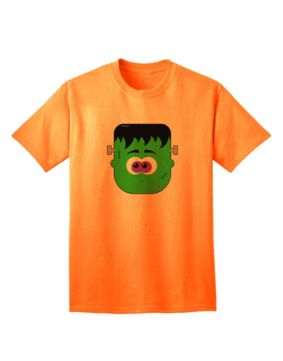 Frankenstein Face - Premium Halloween Adult T-Shirt Collection-Mens T-shirts-TooLoud-Neon-Orange-Small-Davson Sales