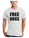 Free Hugs Adult V-Neck T-shirt-Mens V-Neck T-Shirt-TooLoud-White-Small-Davson Sales