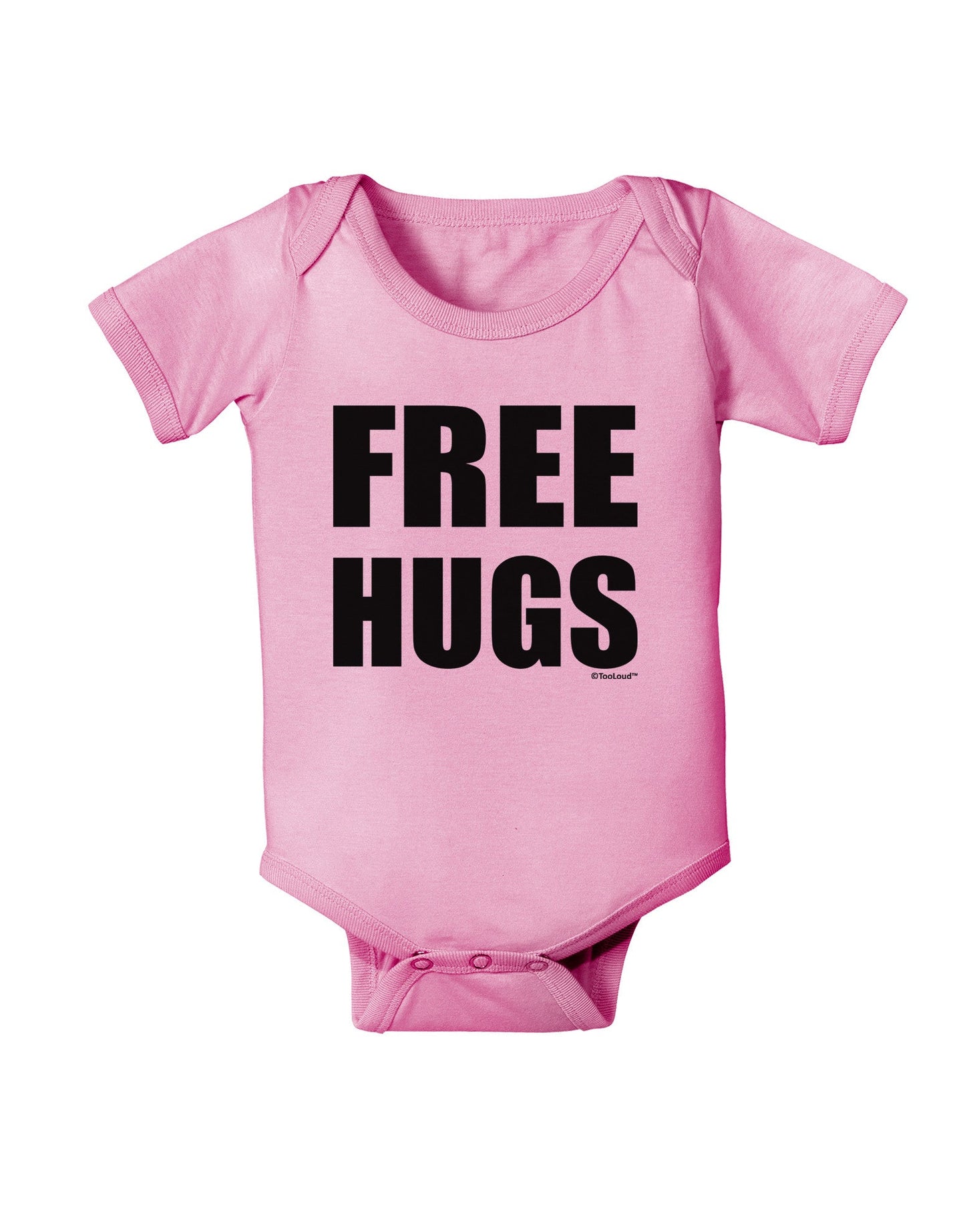 Free Hugs Baby Romper Bodysuit-Baby Romper-TooLoud-Light-Pink-06-Months-Davson Sales