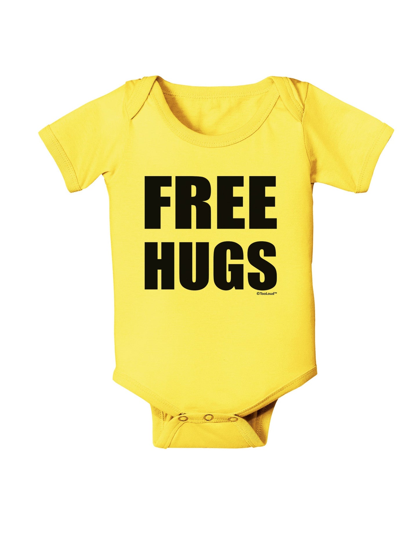 Free Hugs Baby Romper Bodysuit-Baby Romper-TooLoud-Yellow-06-Months-Davson Sales