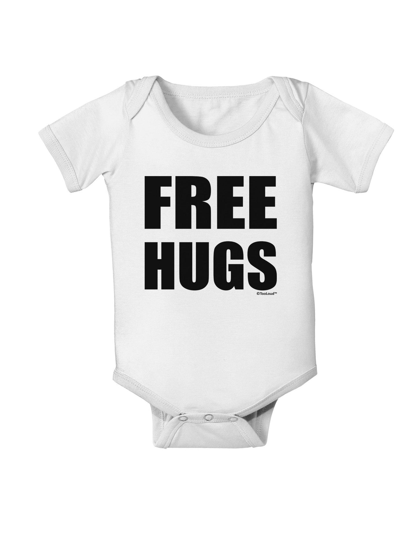 Free Hugs Baby Romper Bodysuit-Baby Romper-TooLoud-White-06-Months-Davson Sales