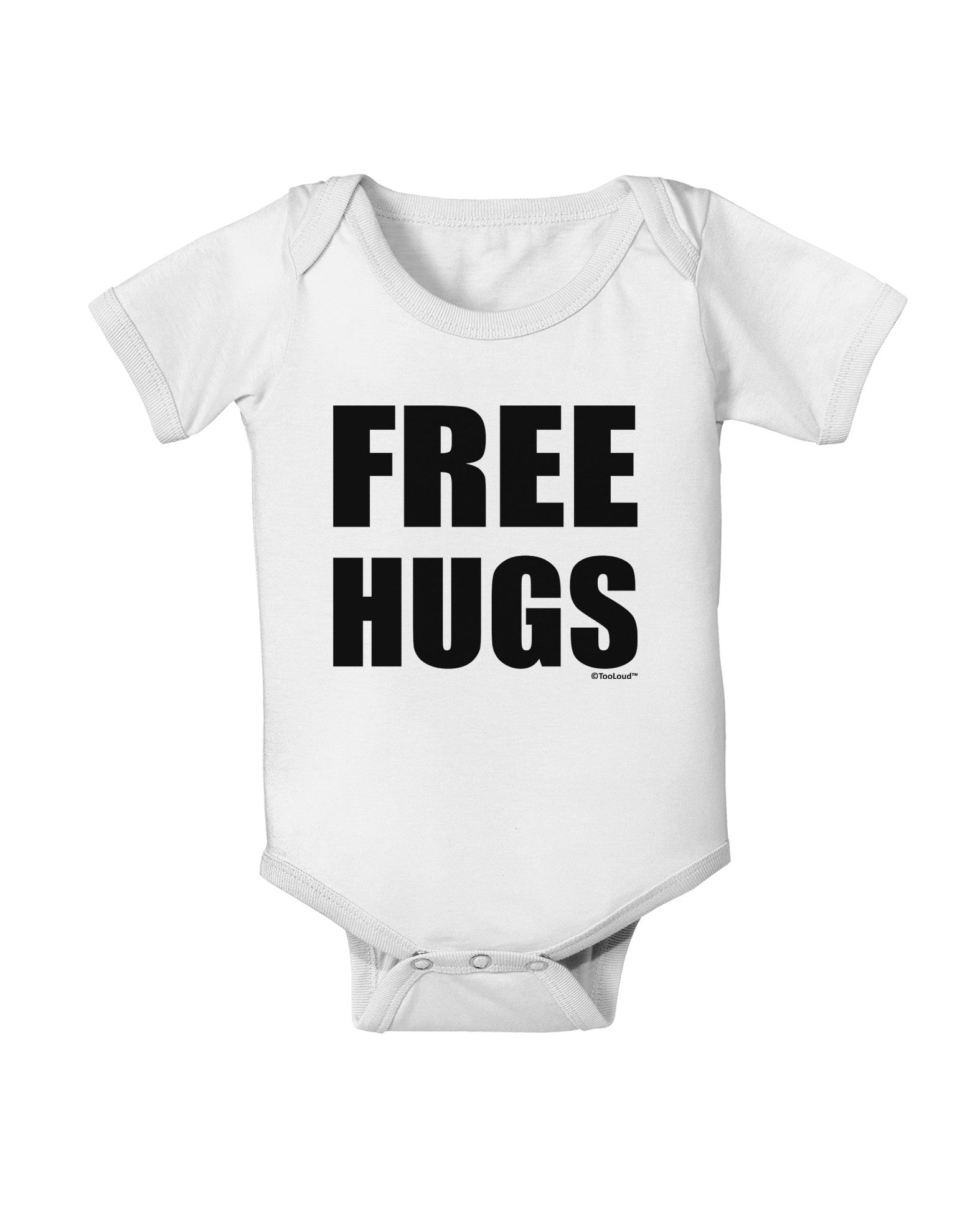 Free Hugs Baby Romper Bodysuit-Baby Romper-TooLoud-White-06-Months-Davson Sales
