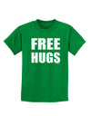 Free Hugs Childrens Dark T-Shirt-Childrens T-Shirt-TooLoud-Kelly-Green-X-Small-Davson Sales