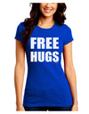 Free Hugs Juniors Crew Dark T-Shirt-T-Shirts Juniors Tops-TooLoud-Royal-Blue-Juniors Fitted Small-Davson Sales