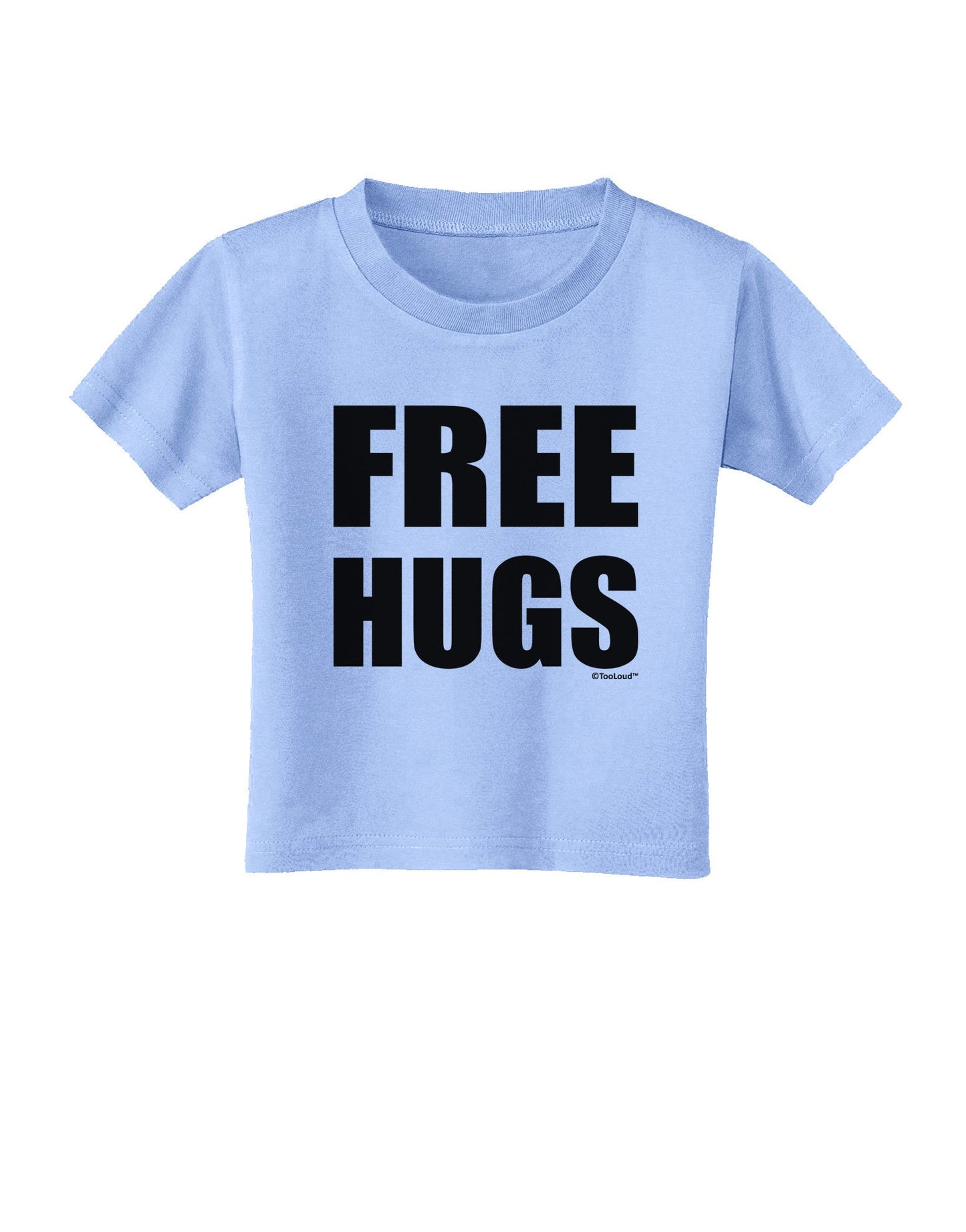 Free Hugs Toddler T-Shirt-Toddler T-Shirt-TooLoud-Aquatic-Blue-2T-Davson Sales