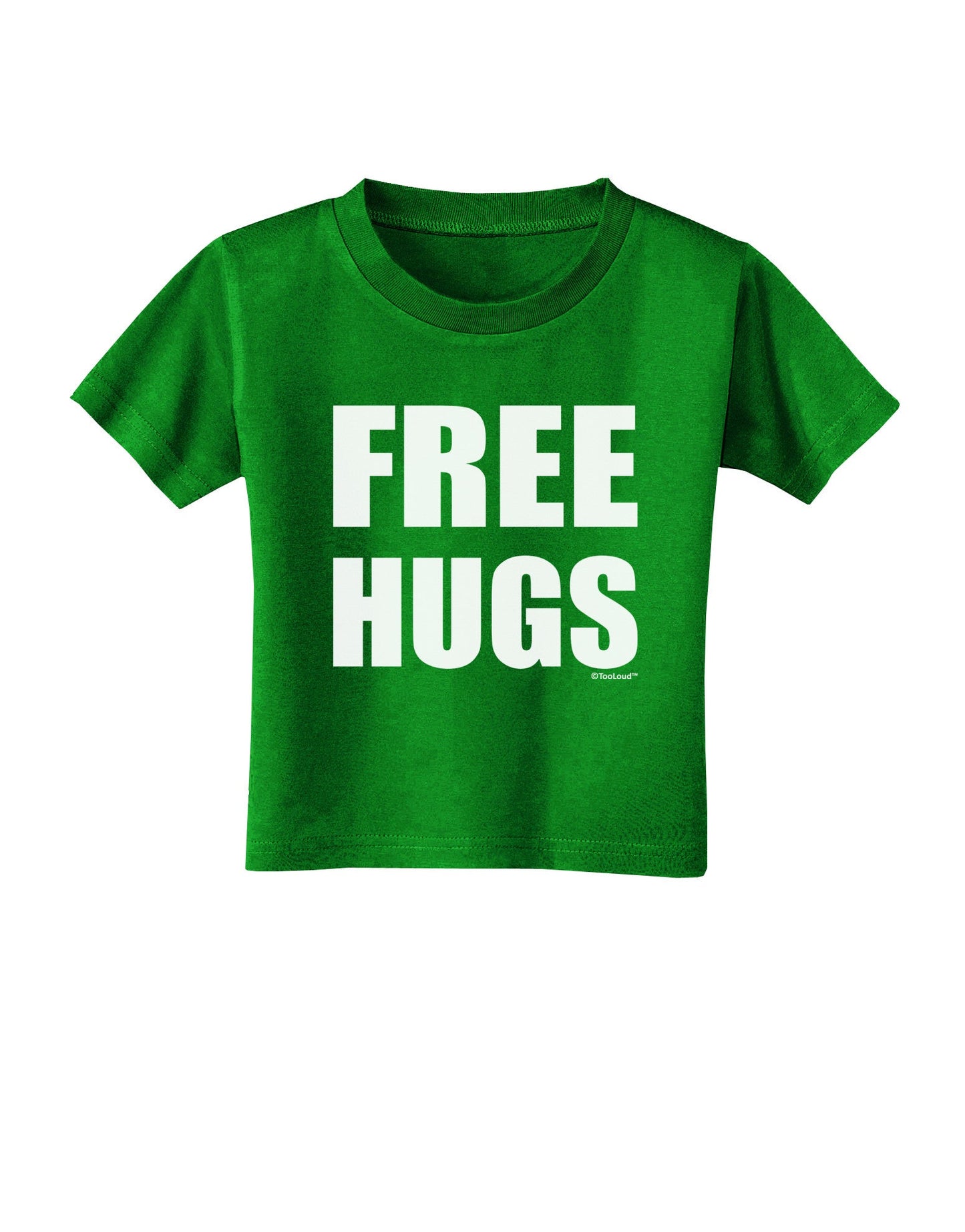 Free Hugs Toddler T-Shirt Dark-Toddler T-Shirt-TooLoud-Clover-Green-2T-Davson Sales