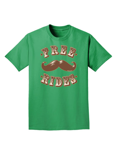 Free Mustache Rides Adult Dark T-Shirt-Mens T-Shirt-TooLoud-Kelly-Green-Small-Davson Sales