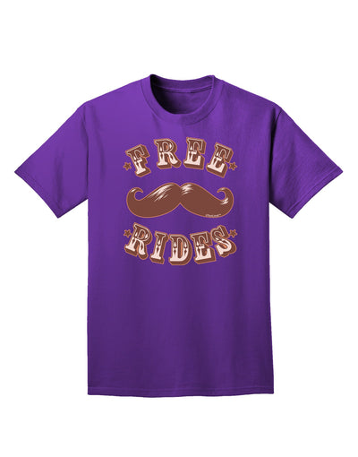 Free Mustache Rides Adult Dark T-Shirt-Mens T-Shirt-TooLoud-Purple-Small-Davson Sales