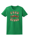 Free Mustache Rides Womens Dark T-Shirt-TooLoud-Kelly-Green-X-Small-Davson Sales