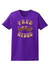 Free Mustache Rides Womens Dark T-Shirt-TooLoud-Purple-X-Small-Davson Sales