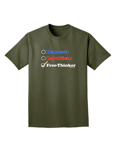 Free Thinker Checklist Adult Dark T-Shirt-Mens T-Shirt-TooLoud-Military-Green-Small-Davson Sales