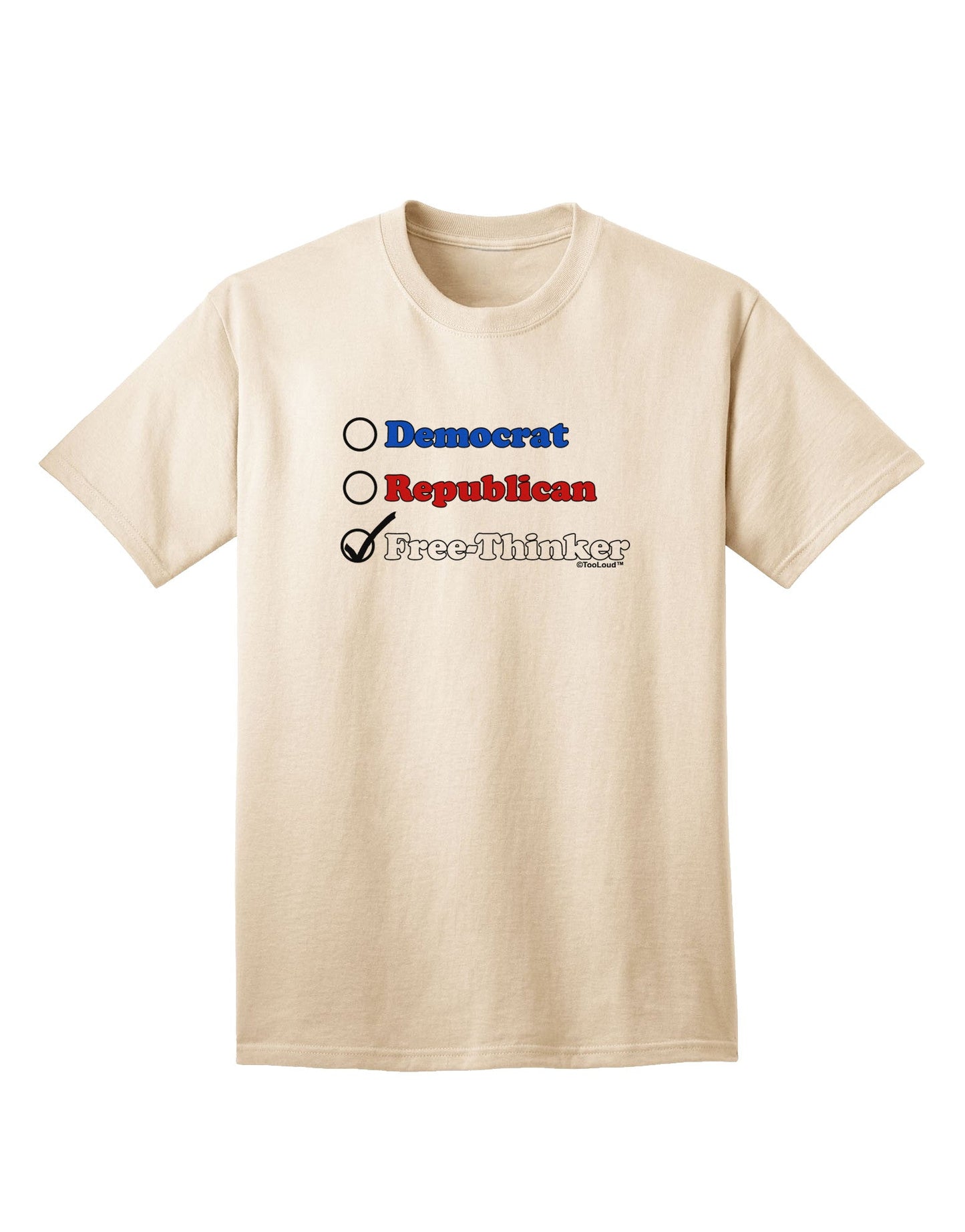 Free Thinker Checklist Adult T-Shirt-unisex t-shirt-TooLoud-Natural-Small-Davson Sales