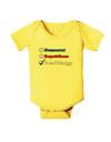 Free Thinker Checklist Baby Romper Bodysuit-Baby Romper-TooLoud-Yellow-06-Months-Davson Sales