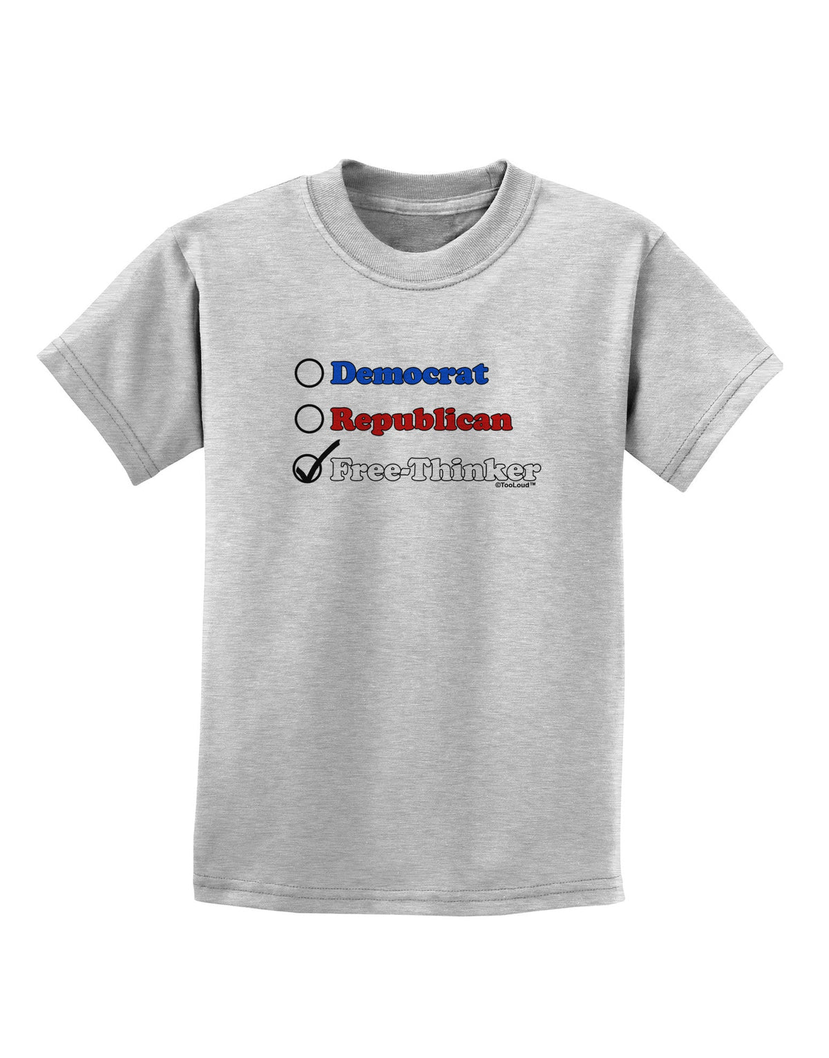 Free Thinker Checklist Childrens T-Shirt-Childrens T-Shirt-TooLoud-AshGray-X-Small-Davson Sales