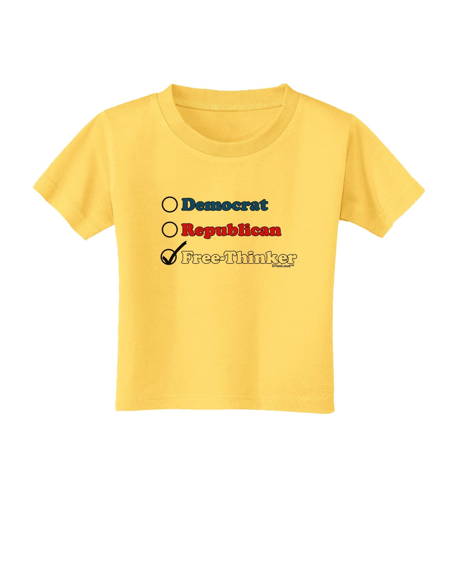 Free Thinker Checklist Toddler T-Shirt-Toddler T-Shirt-TooLoud-Yellow-2T-Davson Sales