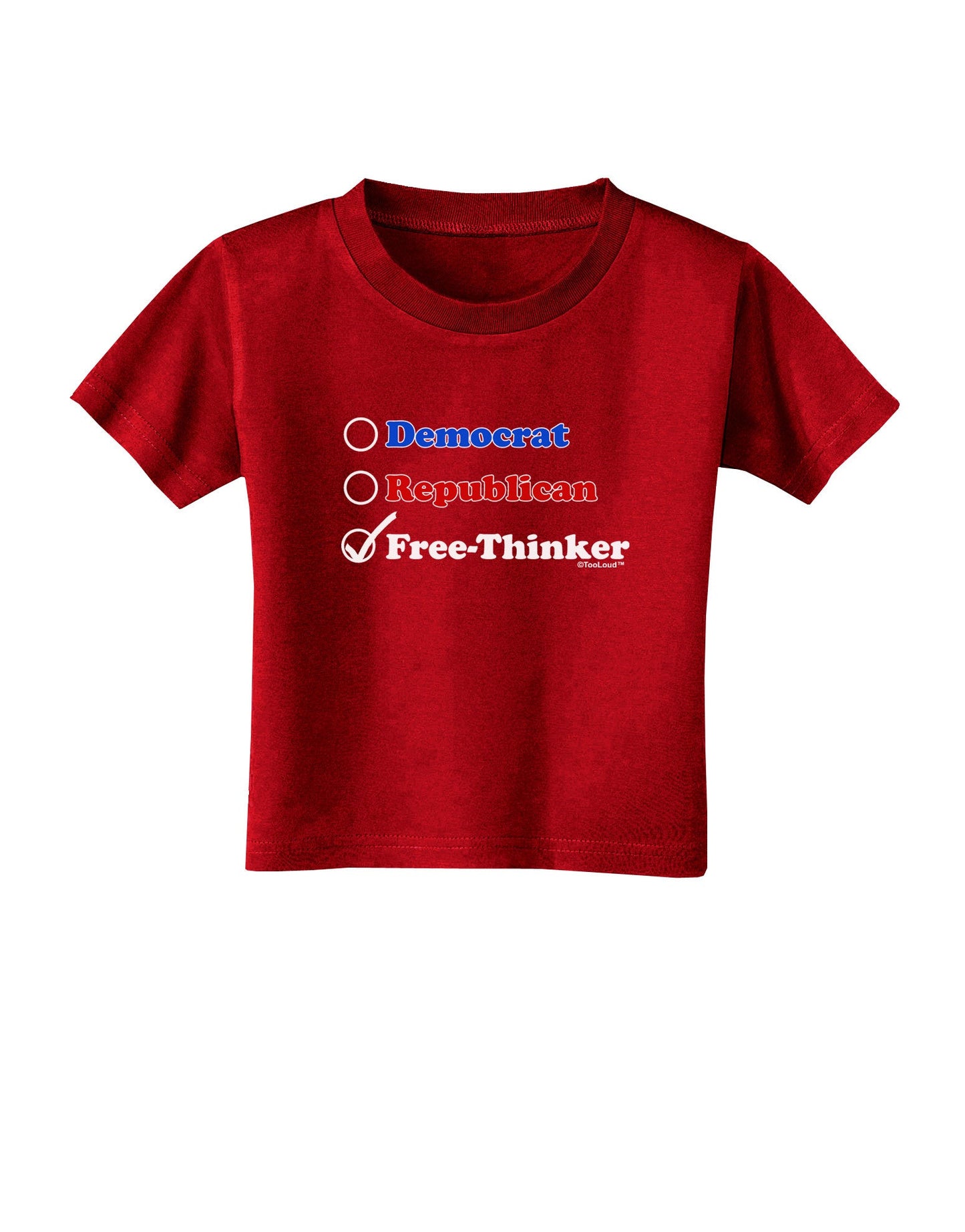 Free Thinker Checklist Toddler T-Shirt Dark-Toddler T-Shirt-TooLoud-Red-2T-Davson Sales