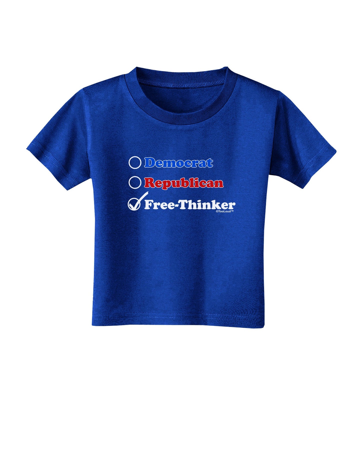 Free Thinker Checklist Toddler T-Shirt Dark-Toddler T-Shirt-TooLoud-Royal-Blue-2T-Davson Sales