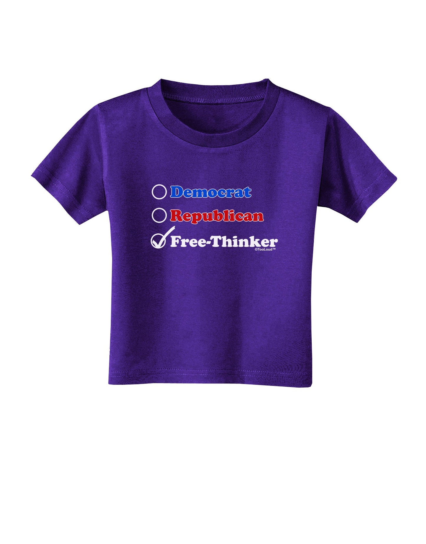 Free Thinker Checklist Toddler T-Shirt Dark-Toddler T-Shirt-TooLoud-Purple-2T-Davson Sales