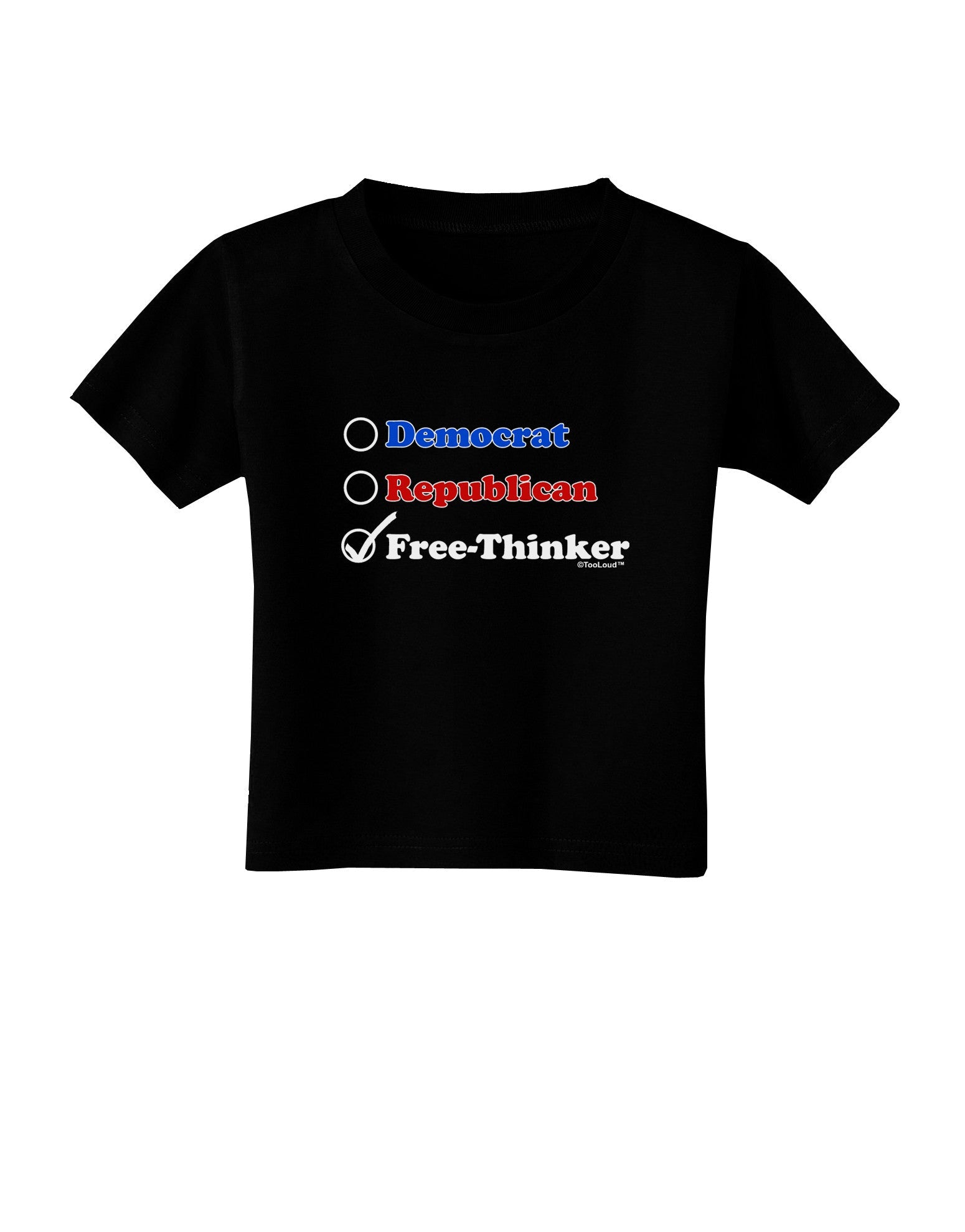 Free Thinker Checklist Toddler T-Shirt Dark-Toddler T-Shirt-TooLoud-Black-2T-Davson Sales