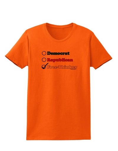 Free Thinker Checklist Womens T-Shirt-Womens T-Shirt-TooLoud-Orange-X-Small-Davson Sales