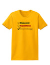 Free Thinker Checklist Womens T-Shirt-Womens T-Shirt-TooLoud-Gold-X-Small-Davson Sales