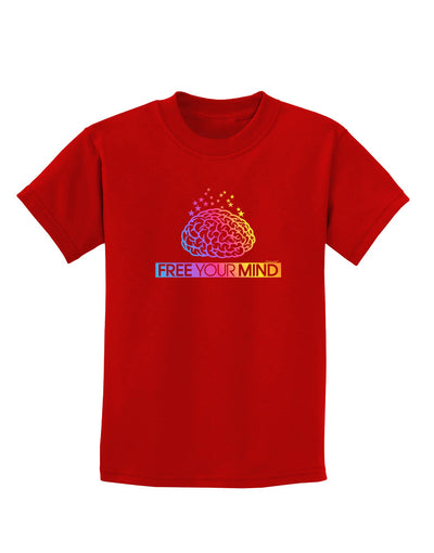 Free Your Mind Childrens Dark T-Shirt-Childrens T-Shirt-TooLoud-Red-X-Small-Davson Sales