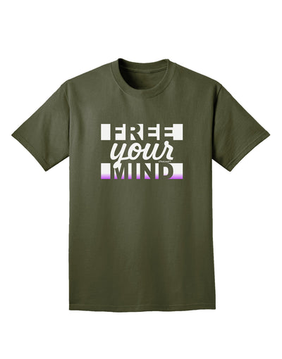 Free Your Mind Text Adult Dark T-Shirt-Mens T-Shirt-TooLoud-Military-Green-Small-Davson Sales