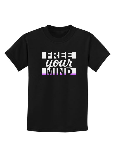 Free Your Mind Text Childrens Dark T-Shirt-Childrens T-Shirt-TooLoud-Black-X-Small-Davson Sales