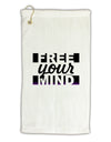 Free Your Mind Text Micro Terry Gromet Golf Towel 16 x 25 inch-Golf Towel-TooLoud-White-Davson Sales