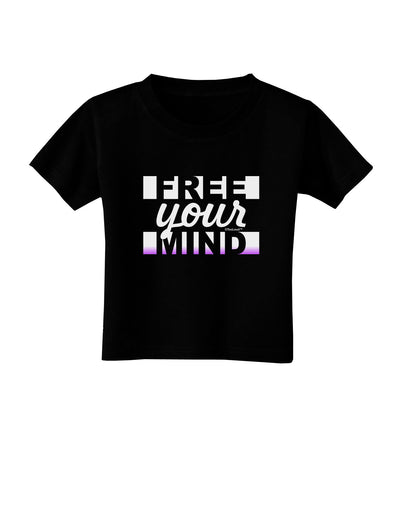 Free Your Mind Text Toddler T-Shirt Dark-Toddler T-Shirt-TooLoud-Black-2T-Davson Sales