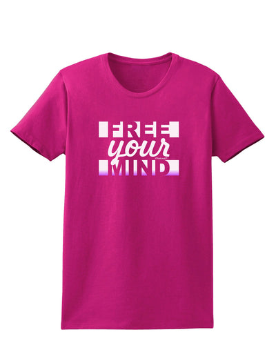 Free Your Mind Text Womens Dark T-Shirt-TooLoud-Hot-Pink-Small-Davson Sales