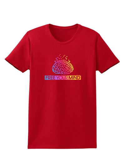 Free Your Mind Womens Dark T-Shirt-TooLoud-Red-X-Small-Davson Sales