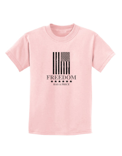 Freedom Flag BnW Childrens T-Shirt-Childrens T-Shirt-TooLoud-PalePink-X-Small-Davson Sales