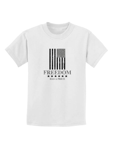 Freedom Flag BnW Childrens T-Shirt-Childrens T-Shirt-TooLoud-White-X-Small-Davson Sales