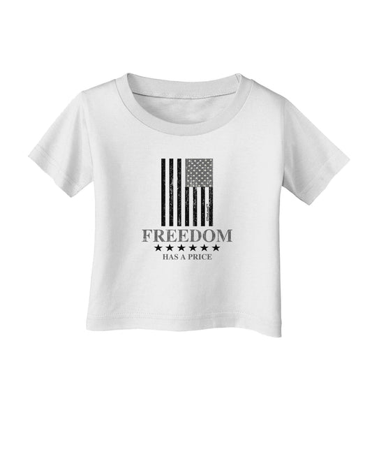 Freedom Flag BnW Infant T-Shirt-Infant T-Shirt-TooLoud-White-06-Months-Davson Sales